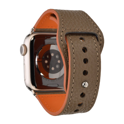 【シリーズ11・SE3対応】 本革 レザー アップルウォッチ バンド Apple Watch ベルト 金属アレルギー対応 シンプル | スマートレザーバンド
