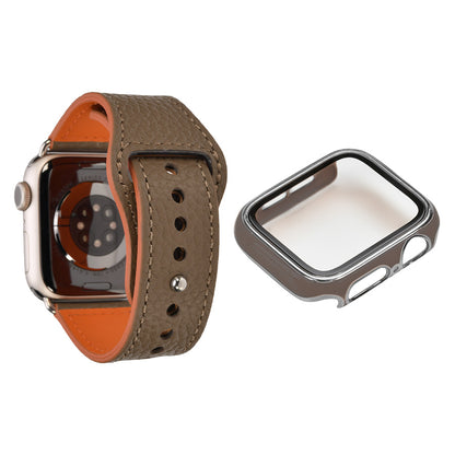 【シリーズ11・SE3対応】 本革 レザー アップルウォッチ バンド Apple Watch ベルト 金属アレルギー対応 シンプル | スマートレザーバンド