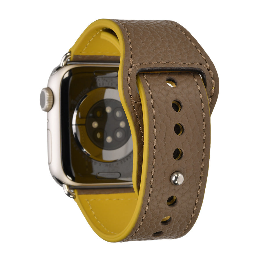 【シリーズ11・SE3対応】 本革 レザー アップルウォッチ バンド Apple Watch ベルト 金属アレルギー対応 シンプル | スマートレザーバンド
