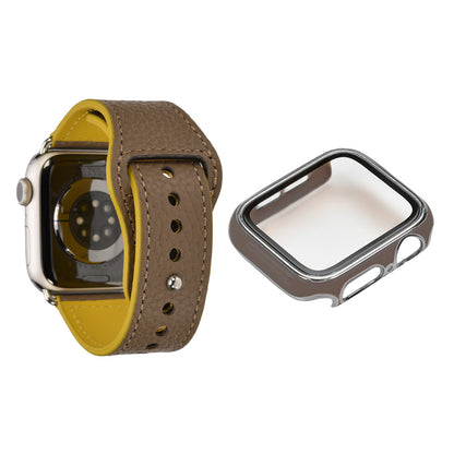 【シリーズ11・SE3対応】 本革 レザー アップルウォッチ バンド Apple Watch ベルト 金属アレルギー対応 シンプル | スマートレザーバンド