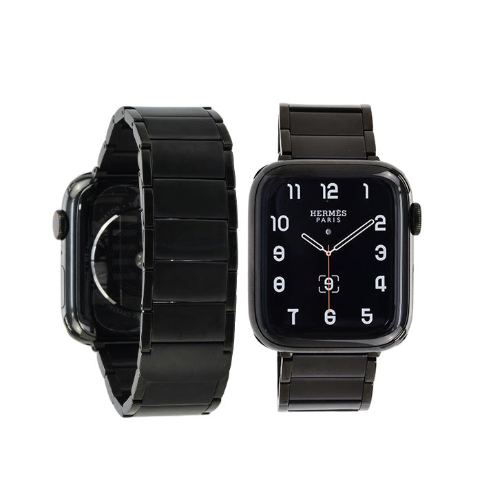 Apple Watch バンド シルバー ステンレス  マグネット ブラック 黒 シンプル おしゃれ