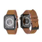 レザー 本革 メンズ Apple Watch バンド 男性 アップルウォッチ ビジネス 人気 ベルト 【シリーズ11・SE3対応】 | スタイリッシュレザーバンド