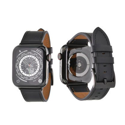 【シリーズ11・SE3対応】レザー 本革 メンズ Apple Watch バンド 男性 アップルウォッチ ビジネス 人気 ベルト | スタイリッシュレザーバンド