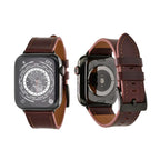 レザー 本革 メンズ Apple Watch バンド 男性 アップルウォッチ ビジネス 人気 ベルト 【シリーズ11・SE3対応】 | スタイリッシュレザーバンド