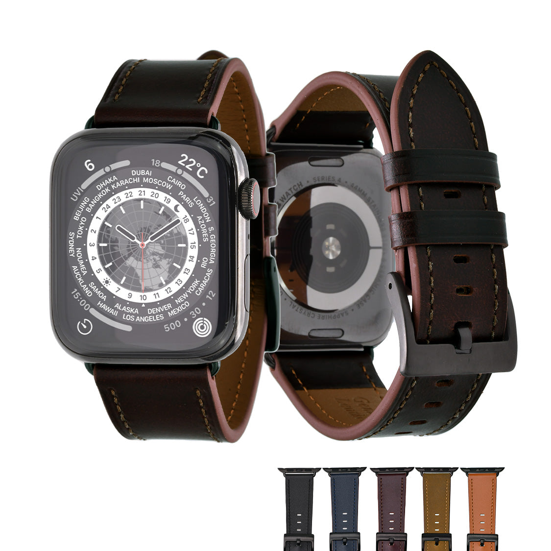 【シリーズ11・SE3対応】レザー 本革 メンズ Apple Watch バンド 男性 アップルウォッチ ビジネス 人気 ベルト | スタイリッシュレザーバンド