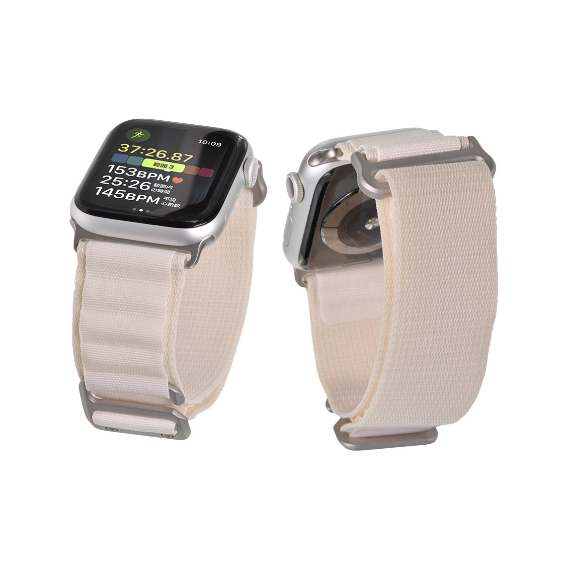 アウトドア ナイロン Apple Watch ultra バンド 柔軟 軽い アップルウォッチ バンド  ベルト 10 9 8 9 SE2 7 6 SE 5 4 3 49mm 46mm 45mm 44mm 42m 41mm メンズ アップルウォッチ バンド  | トレッキングループ ホワイト 白