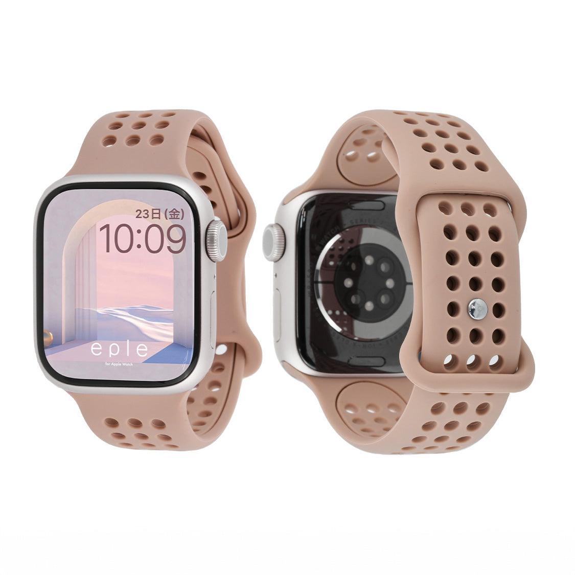 エイル | スポーツAppleWatch  シリコンバンド 防水 通気性がいい グレー くすみ