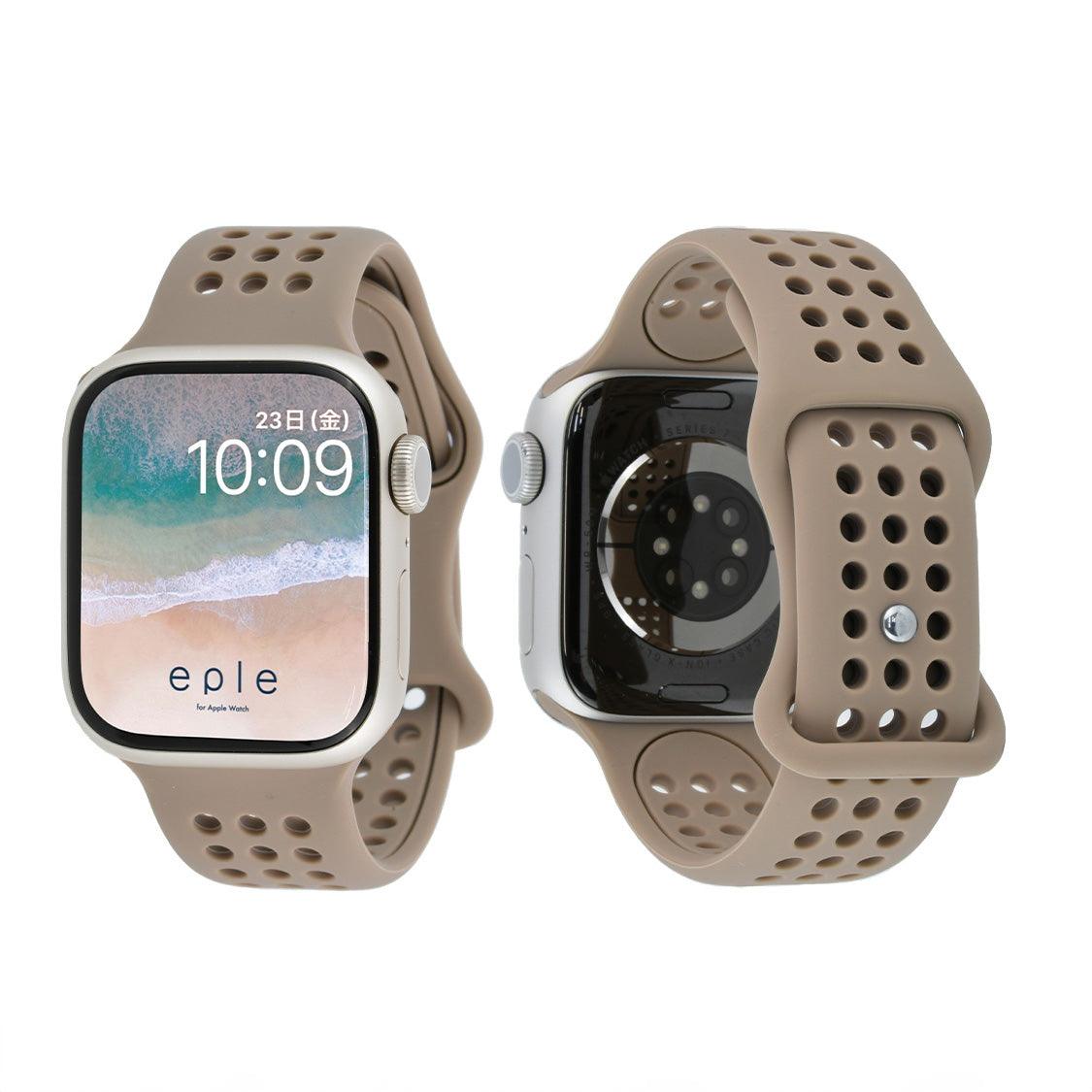 エイル | スポーツAppleWatch  シリコンバンド 防水 通気性がいい グレー くすみ