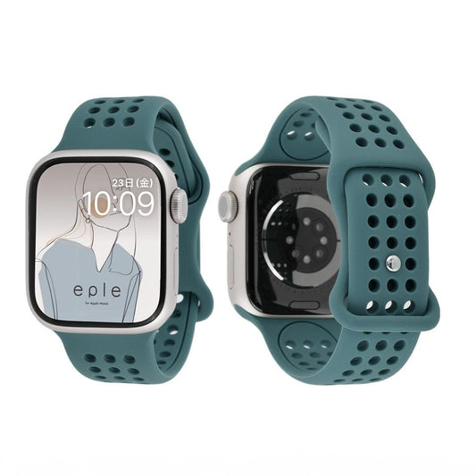 エイル | スポーツAppleWatch  シリコンバンド 防水 通気性がいい グレー くすみ