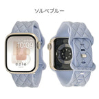 【もこかわ】AppleWatch バンド レディース シリコン キルティングデザイン 金属アレルギー｜マトラッセ