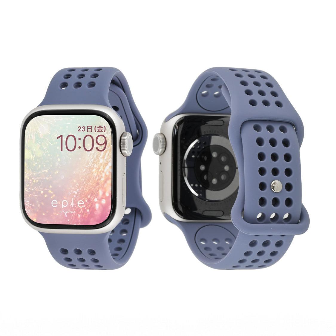 エイル | スポーツAppleWatch  シリコンバンド 防水 通気性がいい グレー くすみ