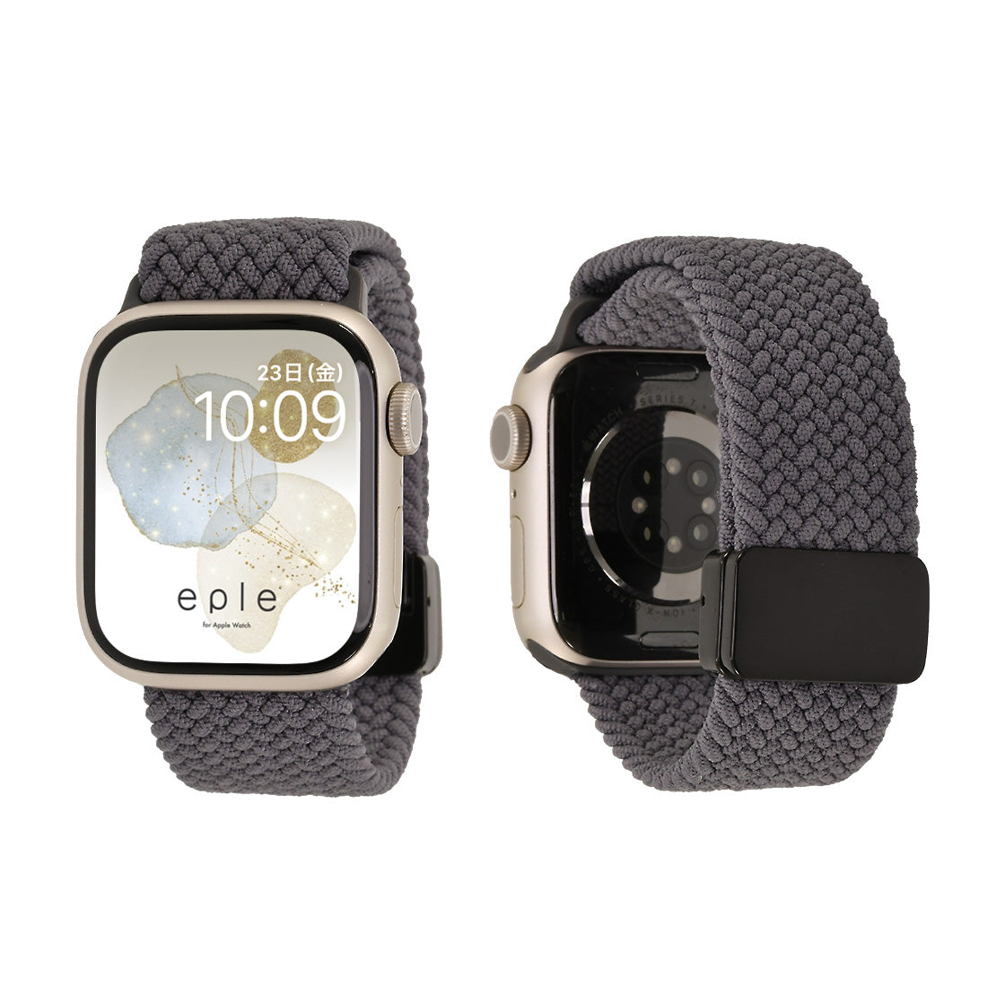 【Apple Watch バンド 49/45/44/42/41/40/38mm】 ナイロンバンド (ダークグレー) for Apple Watch Ultra2/1/SE(第2/1世代)/Series9/8/7/6/5/4/3_ファブリックタップ