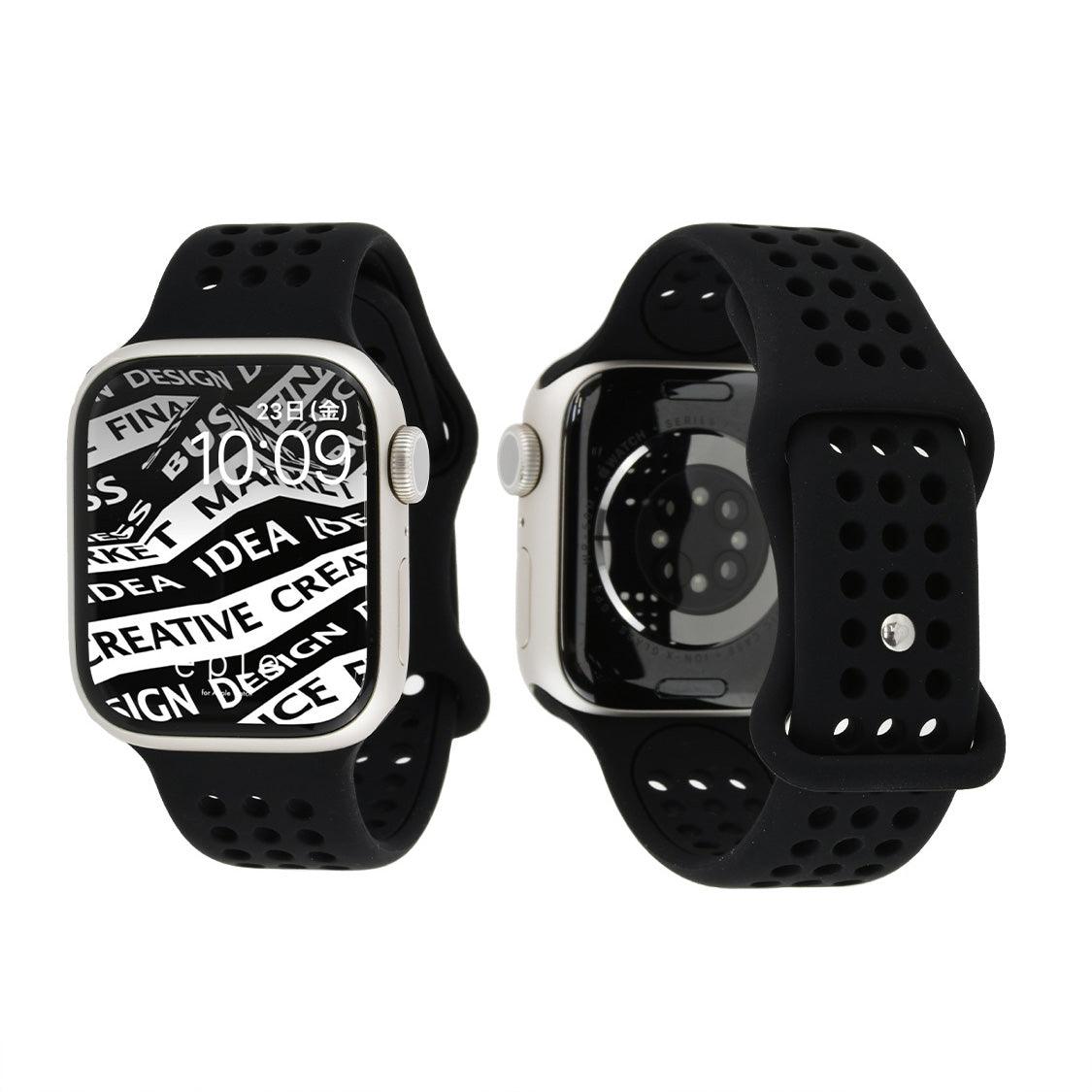 エイル | スポーツAppleWatch  シリコンバンド 防水 通気性がいい グレー くすみ
