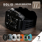 ごつい 一体型 Apple Watch バンド 44mm 45mm 49mm シリコン TPU ケース付き 頑丈な メンズ 男性 ベルド スポーツバンド アウトドア 登山 キャンプ Series ULTRA3  11 10 9/8/7 46mm 45mm SE3 SE2/6/5/4/SE 44mm Ultra 49mm 42mm  対応 耐衝撃性 防水 落下防止 装着簡単 Watch 保護 高級 メンズ 人気  1枚目の画像