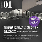 バックル・コマ部分にチタンを使用したフルチタンバンド @ソリッド チタン アルティメット