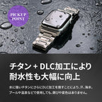 バックル・コマ部分にチタンを使用したフルチタンバンド @ソリッド チタン アルティメット