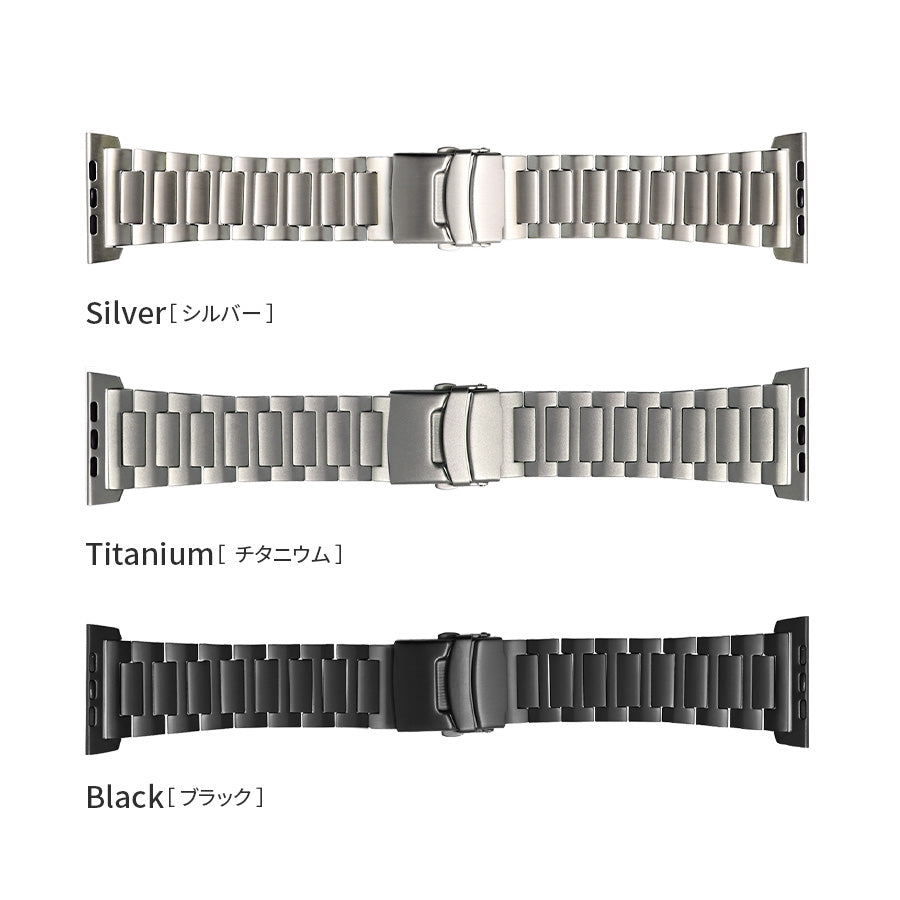 バックル・コマ部分にチタンを使用したフルチタンバンド @ソリッド チタン アルティメット