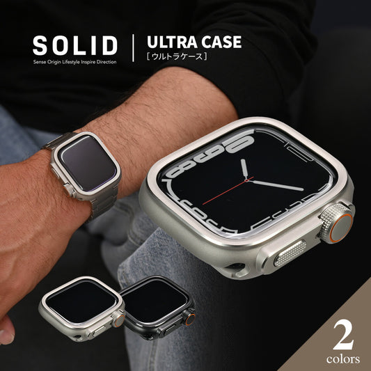 りんご堂 コンパチブル Apple watch ケース 頑丈  42mm 44mm 45mm 46mm 高感度強化フィルム付き アップルウォッチケース 保護カバー iWatch ケース 耐衝撃 メンズ 男性 人気 おすすめ チタン 落下 吸収(Series 1/2/3/4/5/se/6/7/8/9/10) ウルトラケース