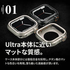 りんご堂 コンパチブル Apple watch ケース 頑丈  42mm 44mm 45mm 46mm 高感度強化フィルム付き アップルウォッチケース 保護カバー iWatch ケース 耐衝撃 メンズ 男性 人気 おすすめ チタン 落下 吸収(Series 1/2/3/4/5/se/6/7/8/9/10) ウルトラケース