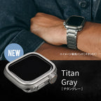 りんご堂 コンパチブル Apple watch ケース 頑丈  42mm 44mm 45mm 46mm 49mm 高感度強化フィルム付き アップルウォッチケース 保護カバー iWatch ケース 耐衝撃 メンズ 男性 人気 おすすめ チタン 落下 吸収(Series 1/2/3/4/5/se/6/7/8/9/10/11/SE3/Ultra3) ウルトラケース チタン グレー