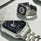 ゴツめでかっこいいapplewatch バンドメンズ AppleWatchバンドとケースと背面ケースの3in1一体型デザイン45mm/44mm/49mmapplewatch一体型バンドAppleWatchSeries9/SE/8/7/6/5/4/ULTRA2/ULTRA 対応メンズかっこいいおしゃれなアップルウォッチバンドカバー付きapplewatchアクセサリー(45mm/44mm/49mm)