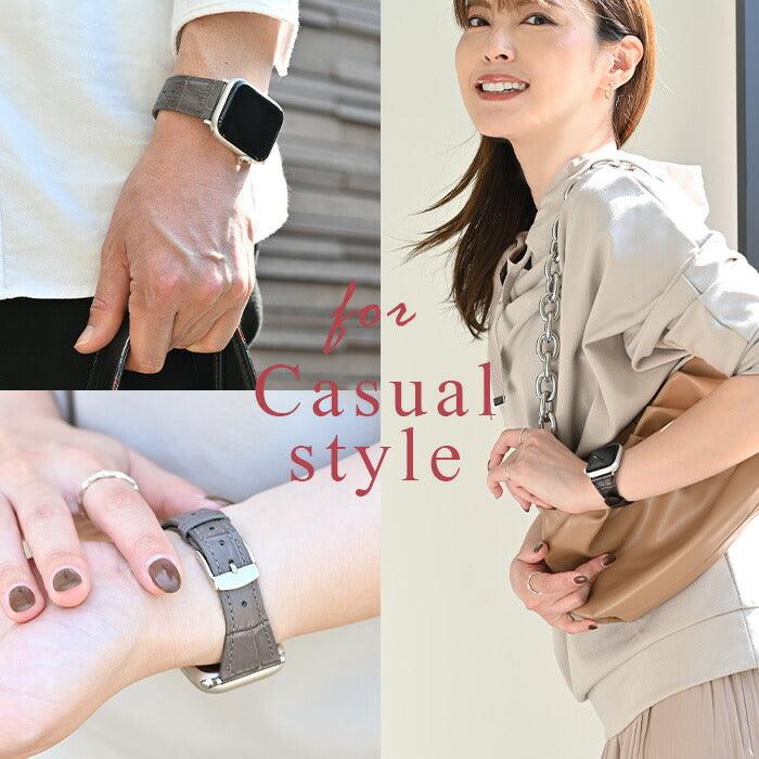 アップルウォッチ バンド デザー 本革 AppleWatch ベルト ｜BAMABI マットエンボス クロコ