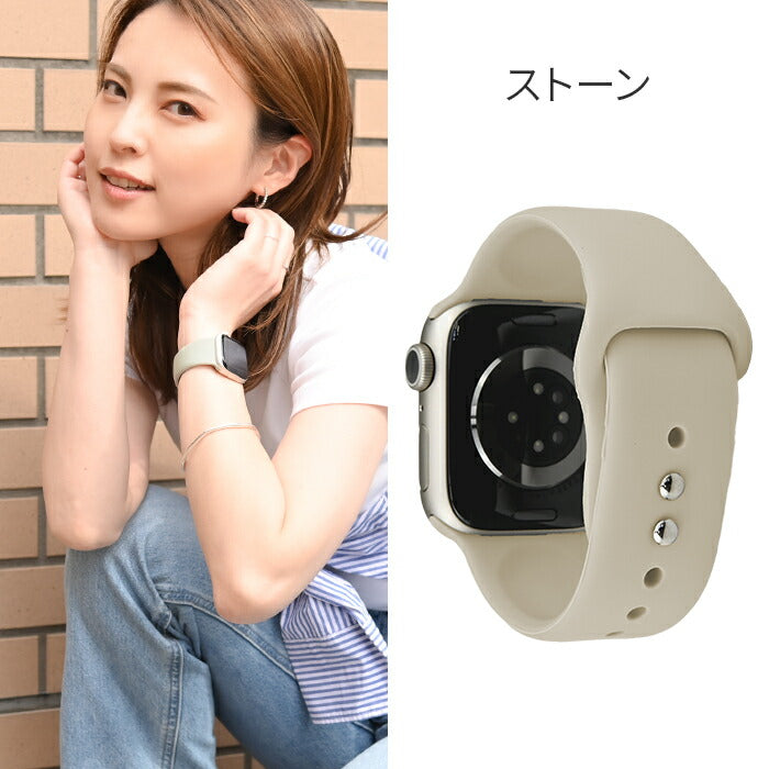 Apple watch シリコンバンド 38 40 41mm ベルト m2j 入園入学祝い - 時計