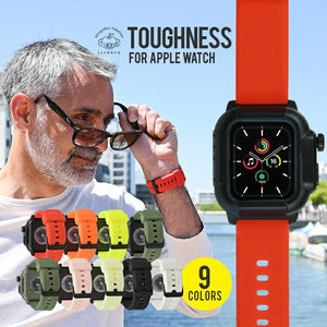 AppleWatch （ アップルウォッチ ） バンド スポーツ アウトドア おすすめ　シリコン 一体型 ベルト 40mm 44mm  【シリーズ11・SE3・Ultra3対応】|タフネス スポーツ
